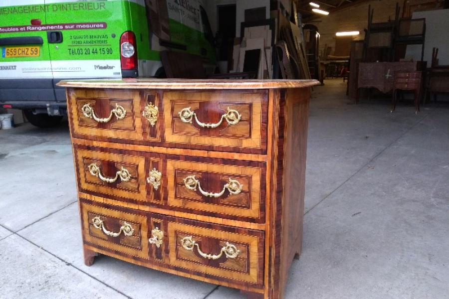 restauration d'une commode en marqueterie ATELIER SAINTE ANNE  Armentieres